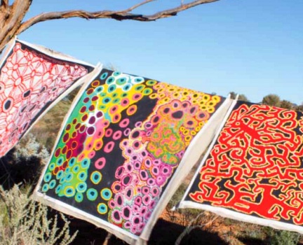 Spinifex Arts Project Drying Paintings 432