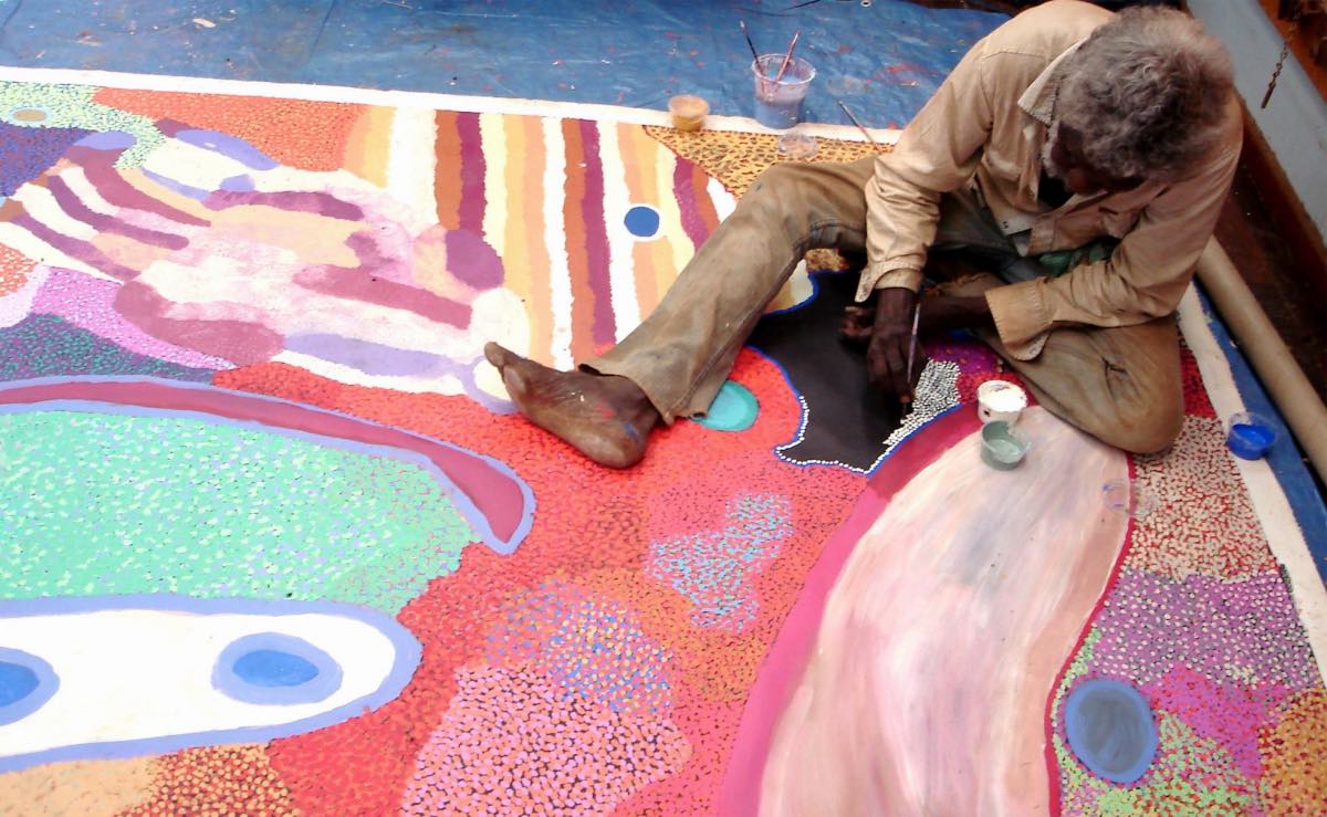 WA Aboriginal Artist George Tuckerbox At Work