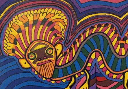 Jimmy-Pike-Rainbow-Serpent-Animal-Art