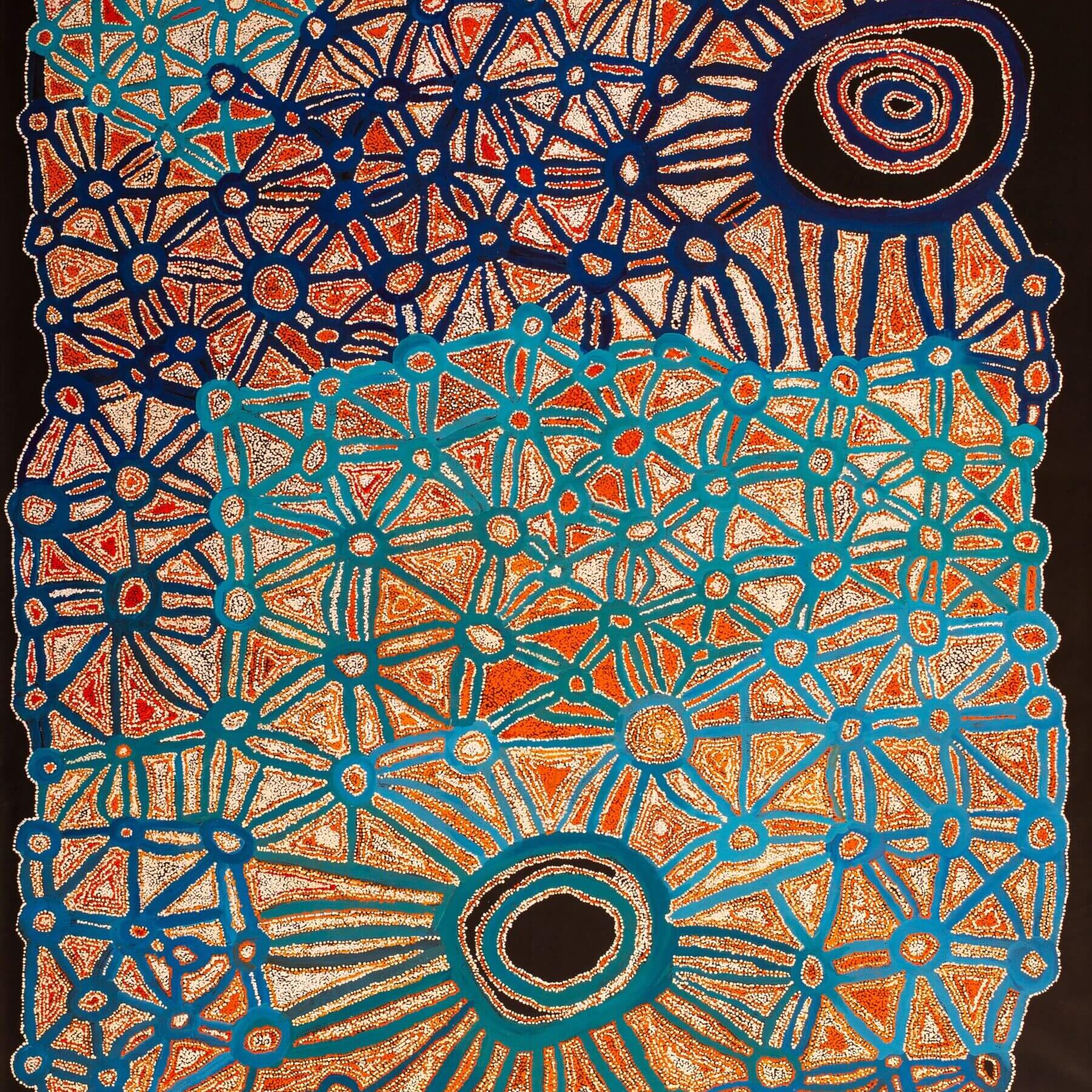 Painting from Spinifex Arts by Aboriginal Artist Fred Grant