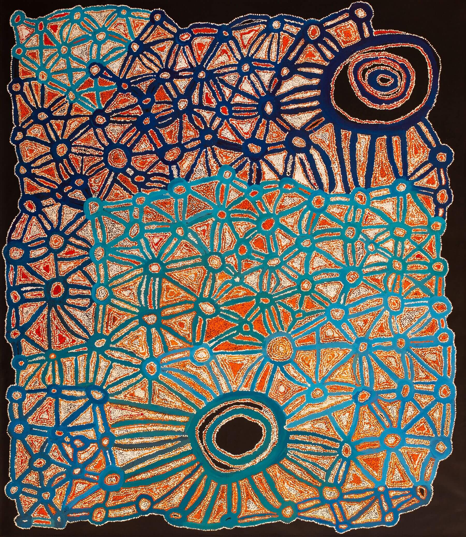 Painting from Spinifex Arts by Aboriginal Artist Fred Grant